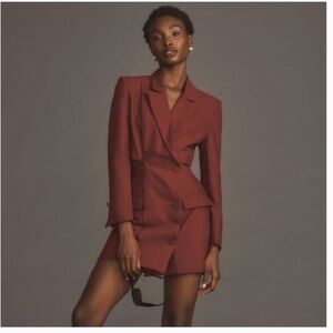 Audette Blazer Cut Out Mini Dress Medium